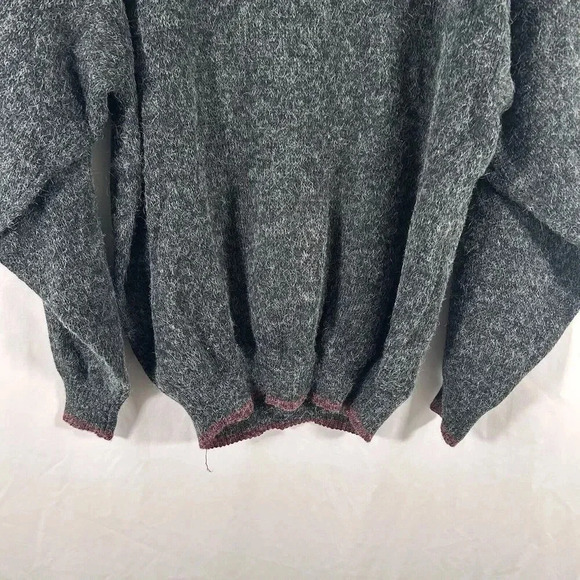 Vintage Diner Sportswear Sweater Men's Large Grey Crew Neck Long Sleeve Pullover - Picture 8 of 8